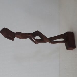 Vintage African Hand Carved Wooden Figure 9.5" x 2.5"